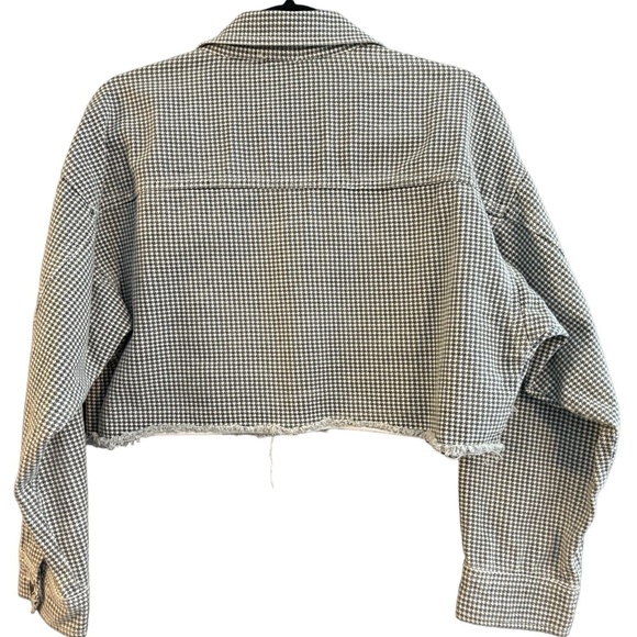 Princess Polly Nixi Jacket. Cropped checkered Jacket. Raw Edge. Size 6. - Picture 6 of 8